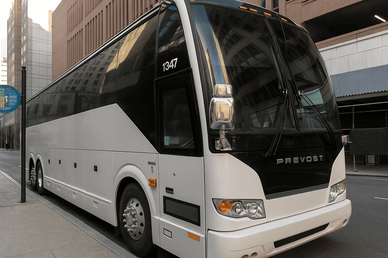 a Charter Bus Rental Tyler coach bus